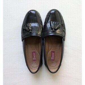 Bass Weejun Slip-On Black Tassel Men's Dress Shoes Size 8.5 EE